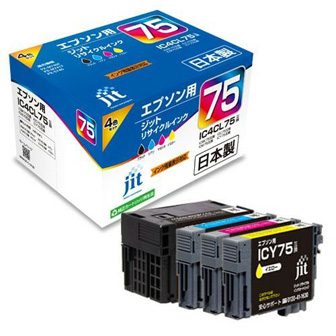 Toner.jp】エプソン IC4CL75 (4色パック) 大容量インクカートリッジ