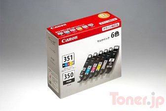 Toner.jp】CANON BCI-351(BK/C/M/Y/GY)+BCI-350 インクタンク (標準