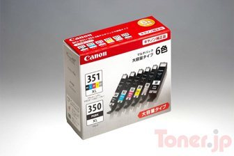 Toner.jp】CANON BCI-351XL(BK/C/M/Y/GY)+BCI-350XL インクタンク (大