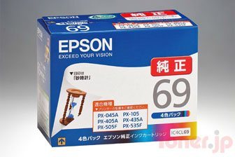 Toner.jp】エプソン IC4CL69 (4色パック) インクカートリッジ 純正