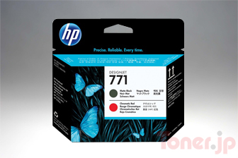 Toner.jp】HP771 (CE017A) (マットブラック / クロムレッド) プリント 