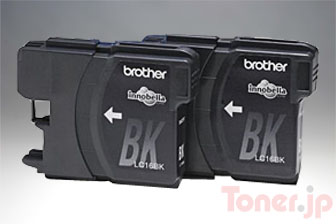 Toner.jp】ブラザー LC16BK (黒) 大容量 インクカートリッジ 純正