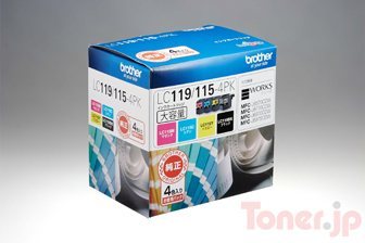 ブラザー LC119/115-4PK (4色パック) 大容量タイプ インクカートリッジ 純正